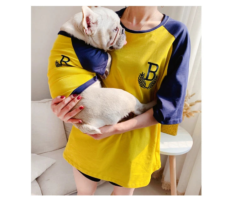 Dog Vest  Dog Shirts for Dogs  Dog Costume  Dog Clothes Parent-child Wear Spring and Summer Embroidery Four Colors