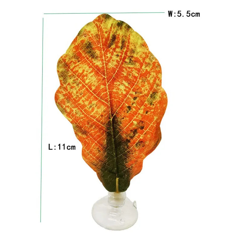 1Pc Artificial Aquarium Leaf Plants Decoration Betta Fish Rest Spawning Ornamental Plant Betta Fish Play Relax Hide Leaf Hammock