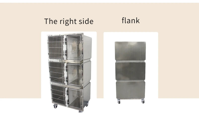 Hot Selling 304 Stainless steel high end cat cage with independent cat toilet