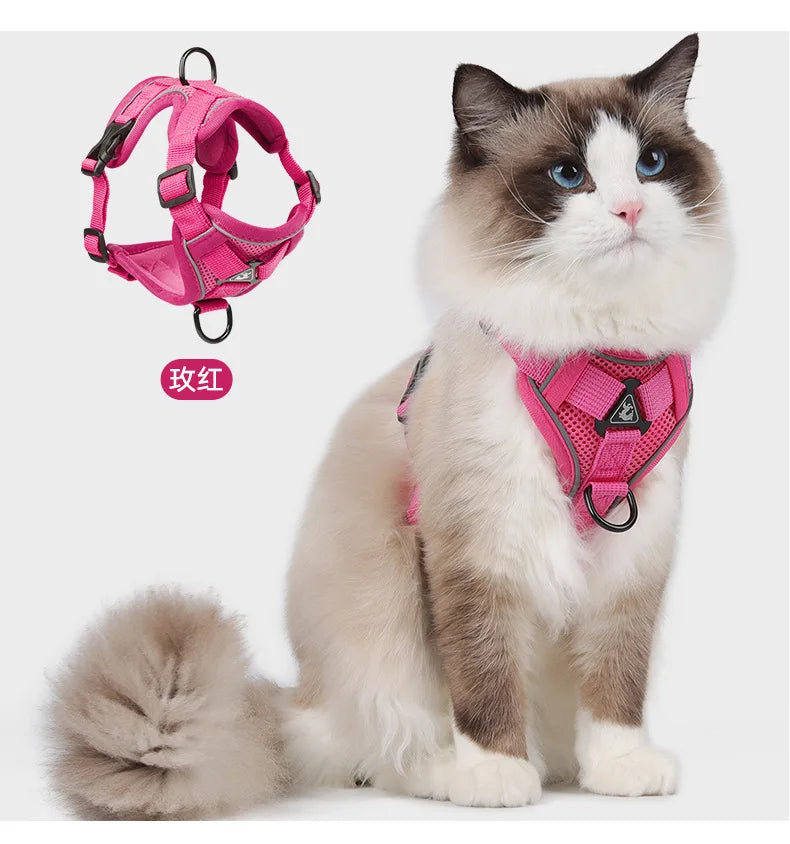 Dog Harness for Big Dog Vest Fashion Chest Strap Reflective and Breathable Cat Walking Rope Dog Rope Cat Harness