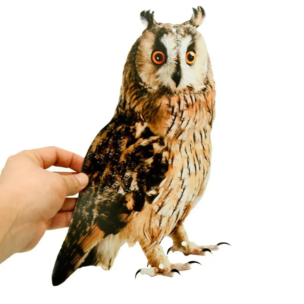 Farm Protector Bird Scarer Owl Scarecrow Scarer Pendant Garden Protector Pendant Waterproof With Bell Fake Bird Scarecrow Bird