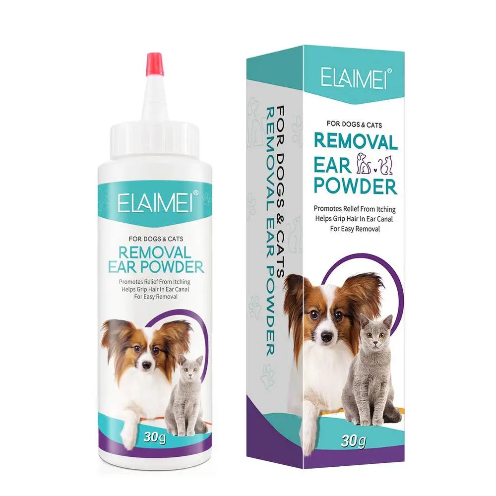 Dog Ear Powder Pet Ear Powder Painless Hair Removal Ear Cleaner Pet Health Care Pet Accessories For Dogs Easy to Remove Ear Hair
