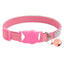 Suede Leather Cat Collar Bling Rhinestone Cats Collars with Bell Safety Breakaway Pet Puppy Necklace Adjustable XS S Pink Soft