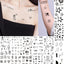 15pcs Waterproof Temporary Tattoo Sticker Starry Moon Flower Heart Flying Bird Fake Tatto Flash Tatoo finger Tato for  Women Men