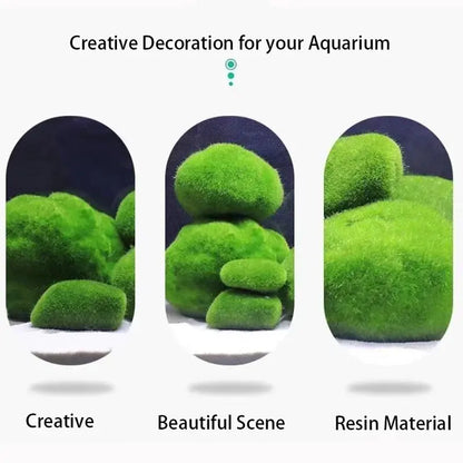 Simulated Green Algae Ball Aquarium Decoration Sunken Grass Landscape Ecology Fish Tank Landscape Decoration Aquarium Plants