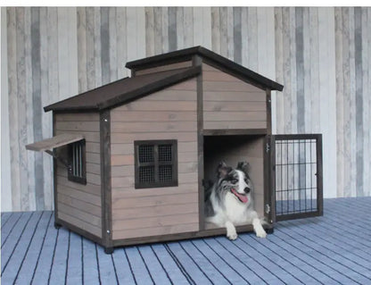 Small puppy house outdoor water rot kennel kennel kennel rural large medium and small outdoor villa