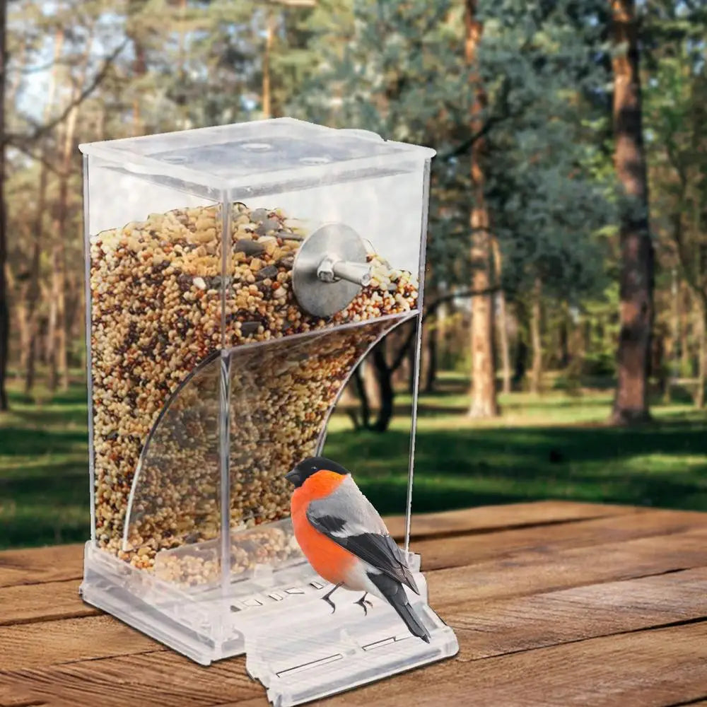 Bird Feeders Parakeet Feeders For Bird Cage Automatic Parrot Feeder Drinker Clear Acrylic Splash-Proof Bird Feeder