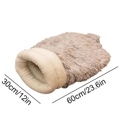 Cozy Plush Cat Bed Winter Warm Sleeping Bag for Cats Small Dogs Soft and Comfortable Kitten Tunnel Nest with Cat Accessorie Z4X0