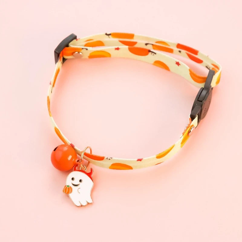 Lightweight Halloween Dog Collars Durable Skull Bat Pendant Cosplay Neck Accessories for Cats Personalized Decorate Pet Necklace