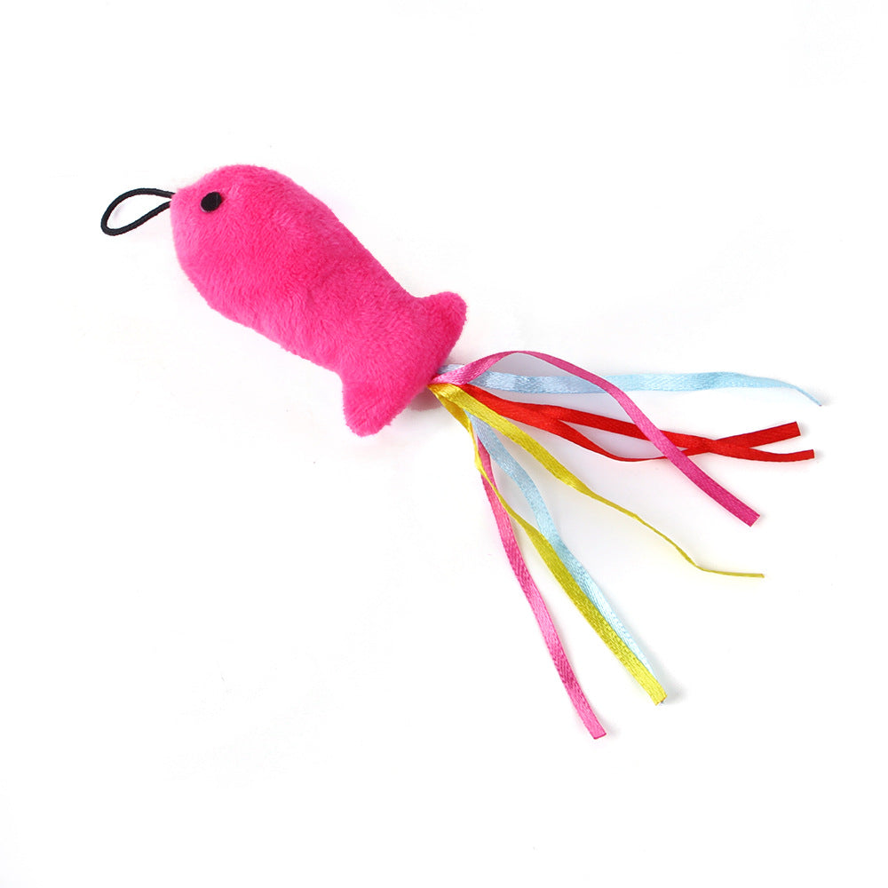 New Pet Cat Toy Small Fish Replacement Head Funny Cat Stick Cat Plush Toy Fishing Rod Replacement Head
