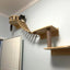 Cat Climbing Shelves Wall Mounted Cat Hammock 115cm Cat Bridge with Big Platform Z-type Cat Passage Step Stairway For Cat Kitten