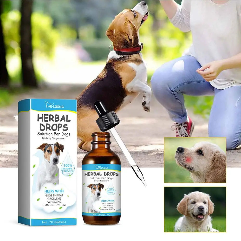 Pet Cough Herbal Drops Cough Soothing Relief Reduce Dog Discomfort Medicin Throat Strengthen Treatment Sneezing Calming Imm V0A3