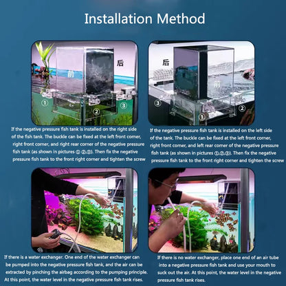 ﻿ Fish Elevator-Negative Pressure Suspended  Fish Tank Water Auto-Refill Water Level Maintenance Increase Fish Activity Area