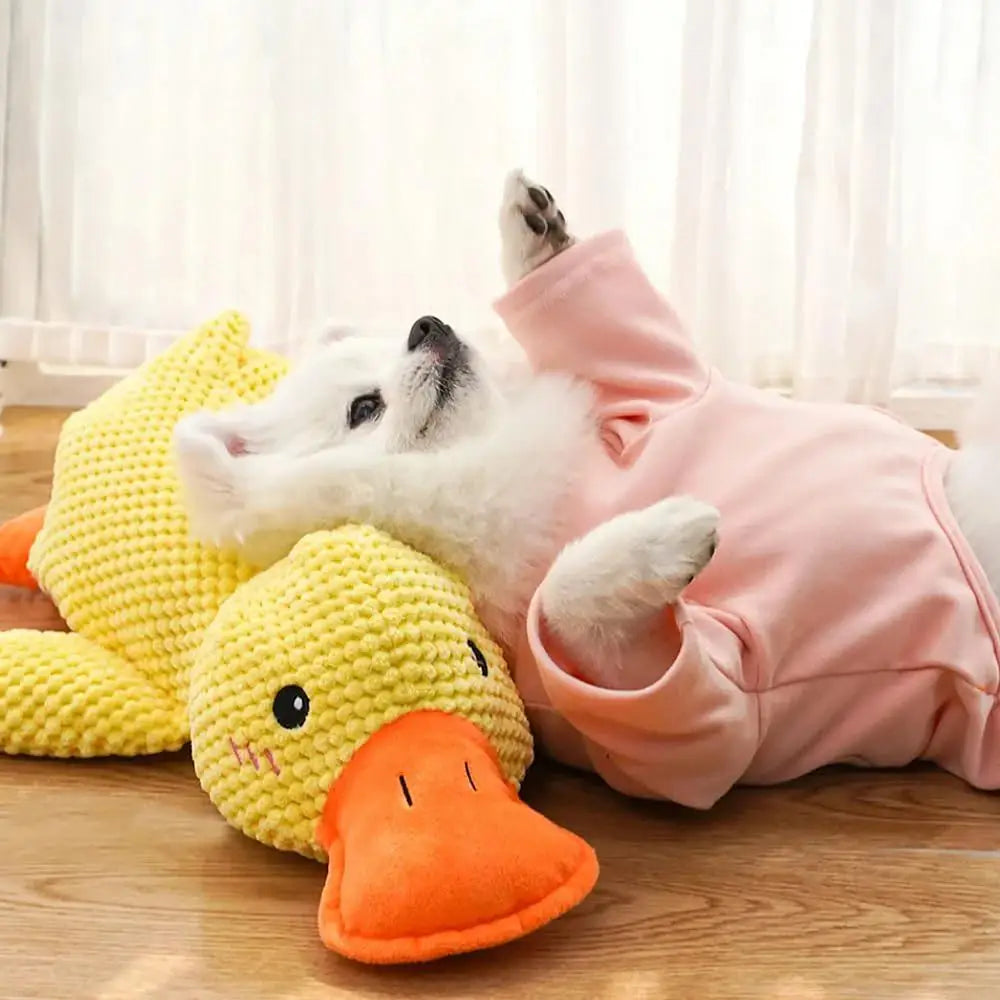 Pet Plush Toy Dog Calming Duck Stuffed Duck Toys Chew Toy Fun Dogs Interactive Toy Squeaky For Puppy Pet Teeth Pet Supplies