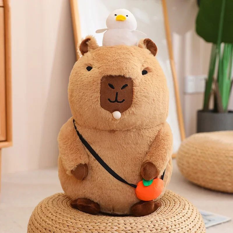 Capybara Plush Toy Simulation Capibara Cosplay Unicorn Dinosaur Dress Boba Bread Fruit Food Decor Birds Bubble Stuffed Animals