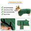 Pet Bathrobe Fast Drying Towel Microfiber Absorbent Soft Bath Robe Adjustable Towel Grooming Coat for Small Medium Large Dog