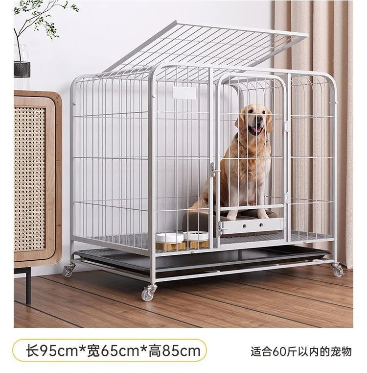 Dog Cage Large Dog Small to Medium Dog Golden Retriever Labrador Corgi Side Ranch with Toilet Separation Indoor Household Nest