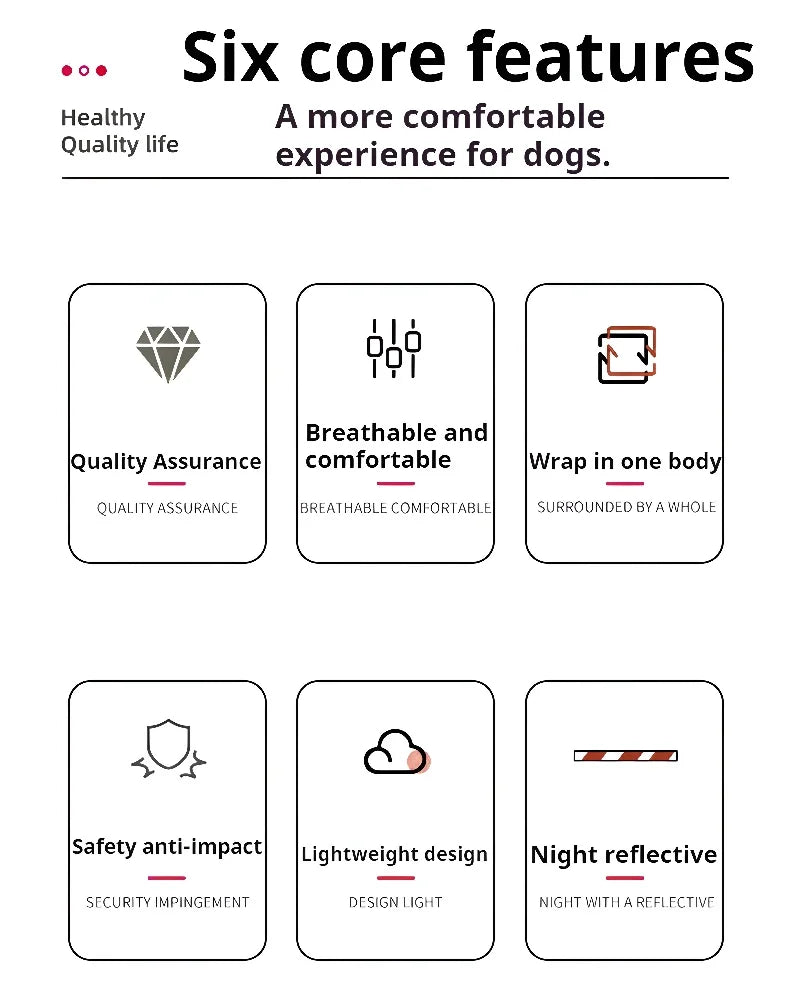 Pet dog chest back anti impact reflective vest style chest back large medium cat dog chest back traction rope set dog harness