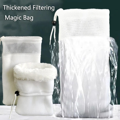 Thickening Encryption Aquarium Filter Reuse Wash Filter Magical Blanket Bag Pad Biochemical Biological Filtration Clean for Fish
