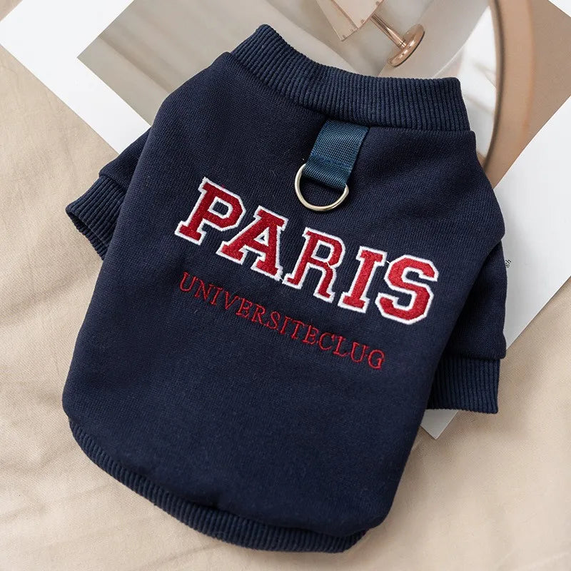 Winter Clothes for Dogs Pet Warm Dog Hoodies Letter Pullover Dog Coat New Cat Clothing Chihuahua French Bulldog Puppy Sweatshirt
