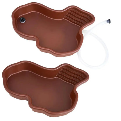 Reptile Tub Reptile Bathing Pool With Ramp And Basking Platform Aquarium Ornament For Turtle Bearded Dragon Gecko For Balcony