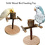 Natural Wood Toy Pet Parrot Raw Wood Stand With wooden feeding bowl Rack Squirrel Bird Hamster Branch Perches Chew Bite Toys