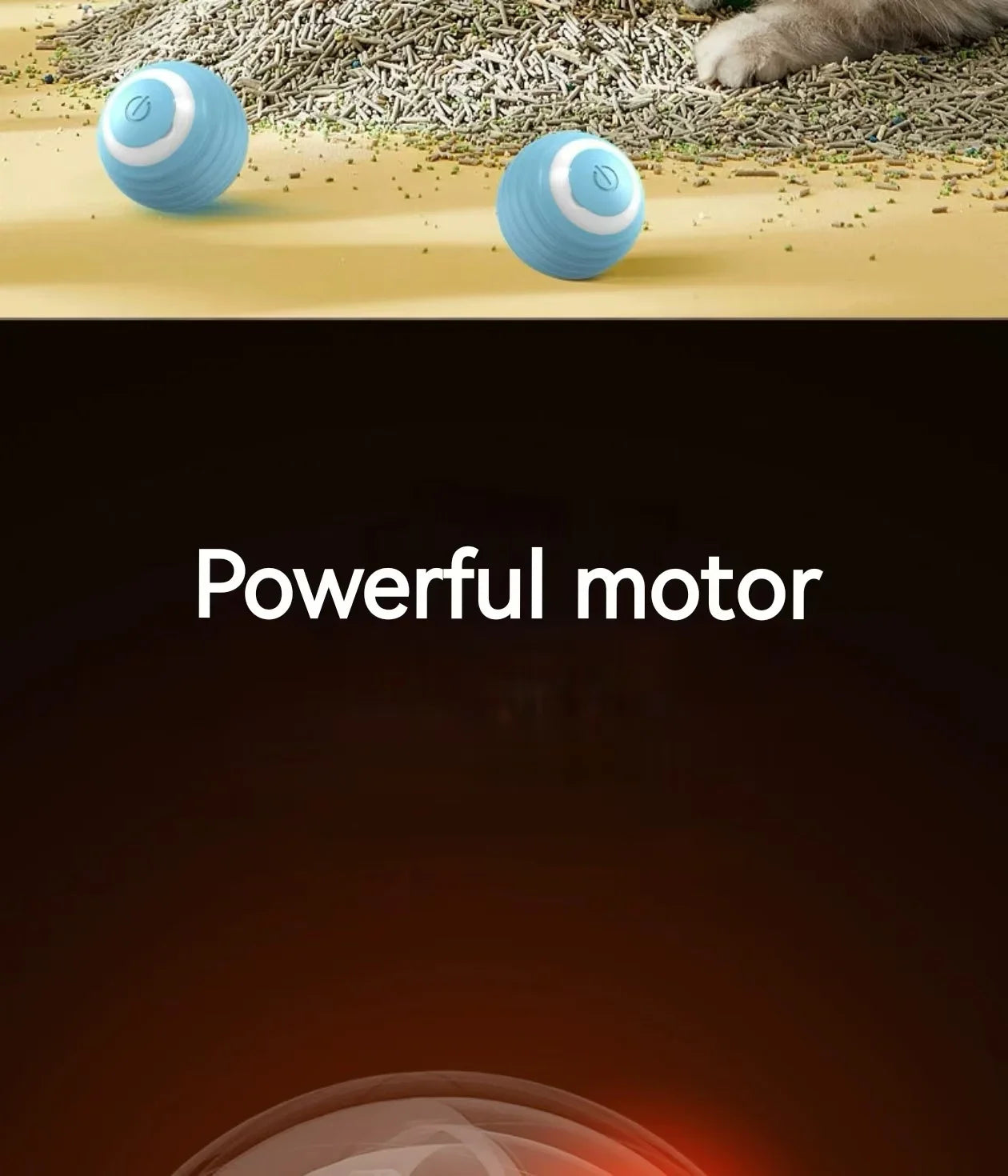 Cat Interactive Ball Training Self-moving Kitten Electric Cat Ball Tovs Elect ronic Automatic Rolling Magic Ball Toys for Cat