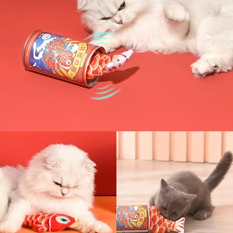 Flopping Fish Cat Toy Realistic Lucky Koi Electric Floppy Fish Toy For Cats Cat Enrichment Toys 300mAh Interactive Pet Supplies