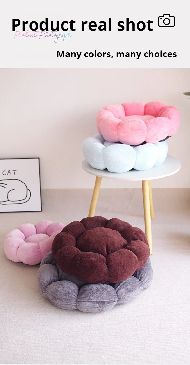 Cat Beds Petal Shaped Winter Warm Sleeping Cat Nest Soft Plush Pet Bed Dog Basket Cushion Cat Bed Cat Cushion Animal Sleeping