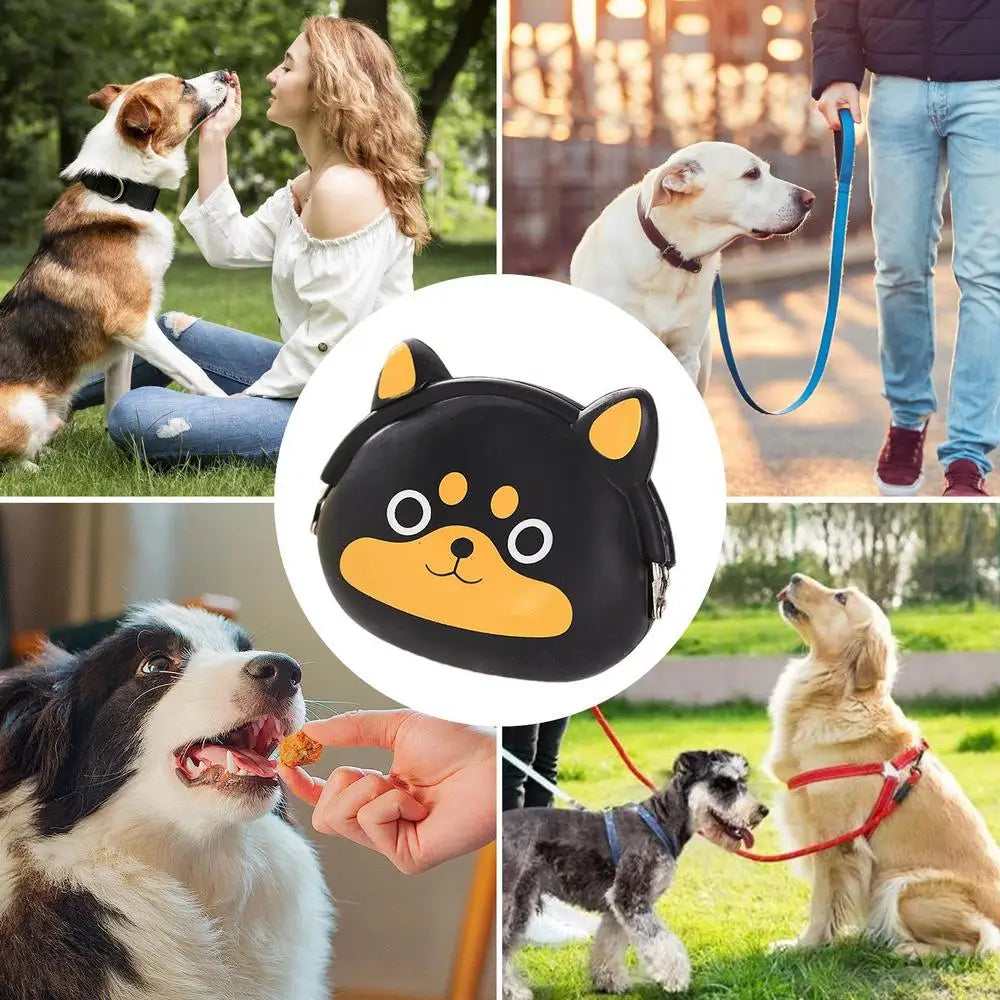 Dog Treat Training Pouch Silicone Pet Feed Snack Reward Pocket Fanny Pack Waterproof Dog Food Dispenser for Pet Training Walking