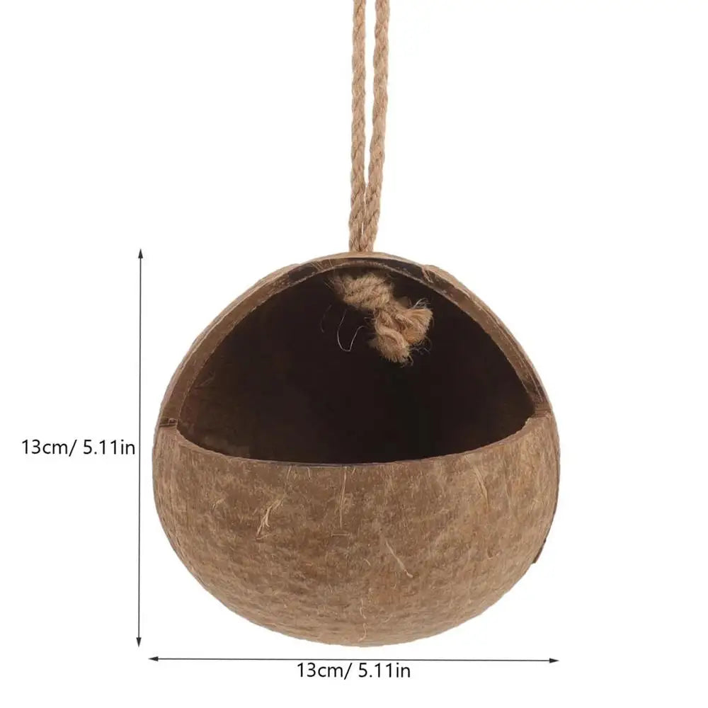 Coconut Bird Nest Bird Hideaway Parakeet Nest Bird House Hut Cage Coconut Shell Bird Nest Parakeet Nesting Box Parrot Home