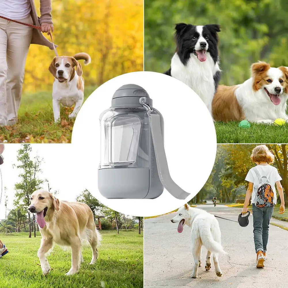 Dog Travel Water Bottle Portable Dog Drinking Bottle Large Capacity Dog Water Dispenser 2 in 1 Puppy Drinking Leak Proof Bowl