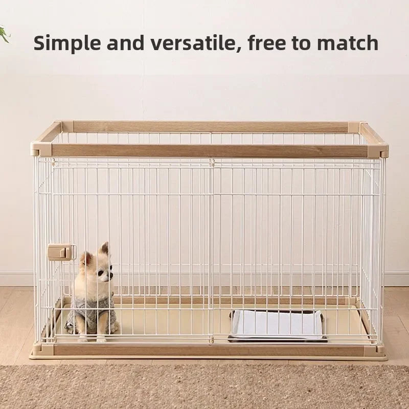 Dog Cage Alice Dog Cage Medium and Small Dog Shiba Inu Bulldog Pet Kennel Fence Indoor Fence