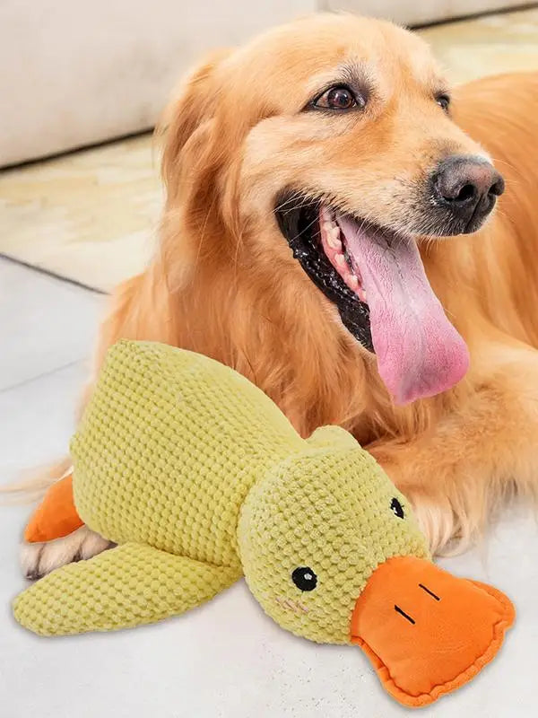 Pet Plush Toy Calming Duck Plush Toy Calming Duck Dog Toy Pet Teeth Cleaning Chew Pillow Toy Puppy Plush Pillow Toy Pet Supplies