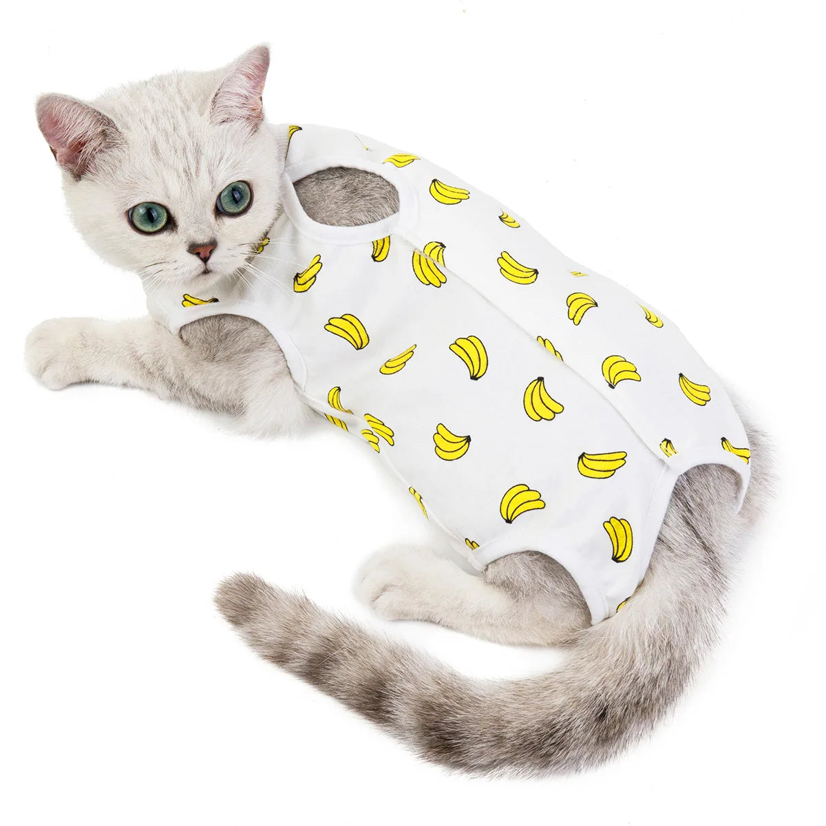 Cat Surgery Recovery Suit Soft Female Cat Onesie After Surgery Spay Surgical Abdominal Wound Skin Diseases E-Collar Alternative