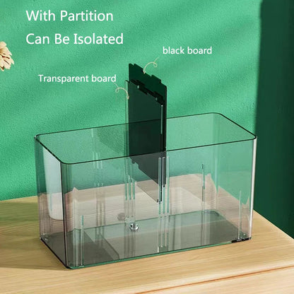 Transparent Acrylic Two Splits Guppy Fish Tank Aquarium Betta Fish Bowl Transparent Aquarium Hatchery Breeding Isolation Box