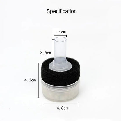 Small Aquarium Filter Fish Tank Shrimp Pond Air Pump Biochemical Sponge Filter Bio Sponges Filter Aquarium Filtration Filter New