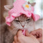 Luxury Design Pet Hat for Small Dogs Knitting Animal Shaped Cosplay Puppy Head Wear Caps New Year Warm Lace Up Cat Accessories