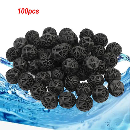 10/20/40/50/100Pcs Aquarium Filter Media Bio Balls Portable Wet Dry Cotton For Air Pump Canister Clear Water Biological Balls