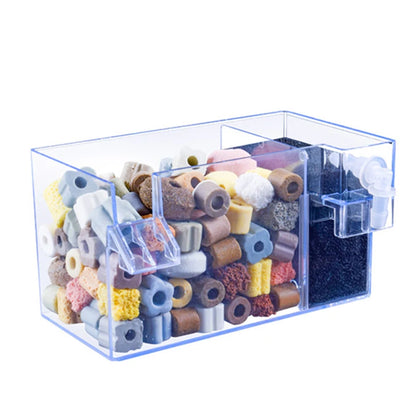 Fish Tank External Filter Box Acrylic Filter Dry and Wet Separation 4 in 1 Small Silent External Suspend Aquarium Drip Overflow