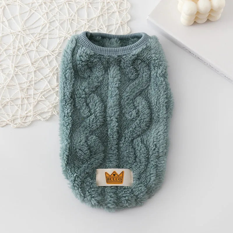 Cute Dog Sweaters For Small Dogs Chihuahua Knit Sleeves Puppy Winter Fleece Harness Clothes Sweater For Cat Warm Puppy Hoodie