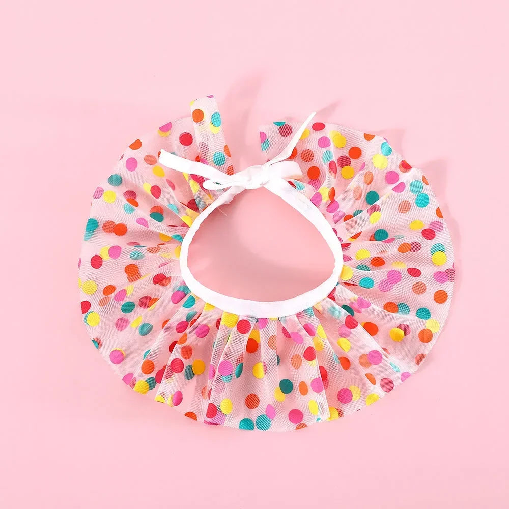 Pet Birthday Accessories Small Dog Cat Birthday Hat with Bandana Collar Pet Birthday Decorations for Kitten Pet Party Outfits