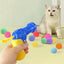 Interactive Launch Training Cat Toys Creative Kittens Mini Pompoms Games Stretch Plush Ball Toys Cat Supplies Pet Accessories