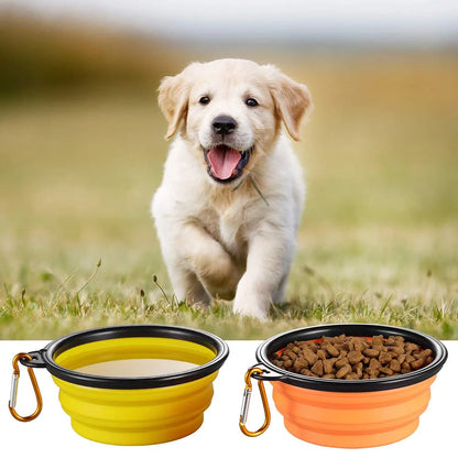 Collapsible Dog Bowls Portable Travel Dog Bowls Expandable for Cat Dog Water Bowl Food Feeding Dish Silicone Pet Bowl 350/1000ml