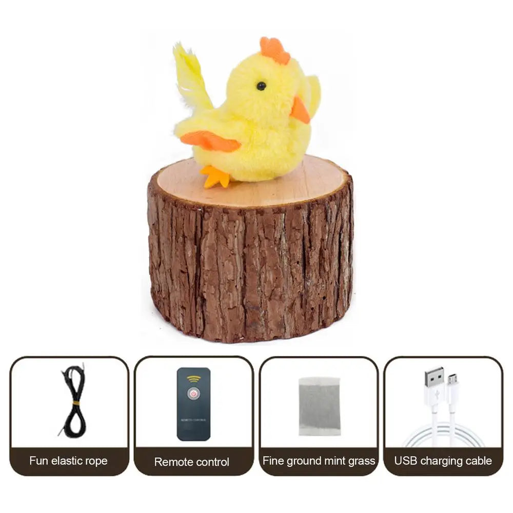 Interactive Bird Toy For Cats Simulation Flapping Bird Catnip Toy USB Charging Pet Companion Toy For Medium Small And Large Cats