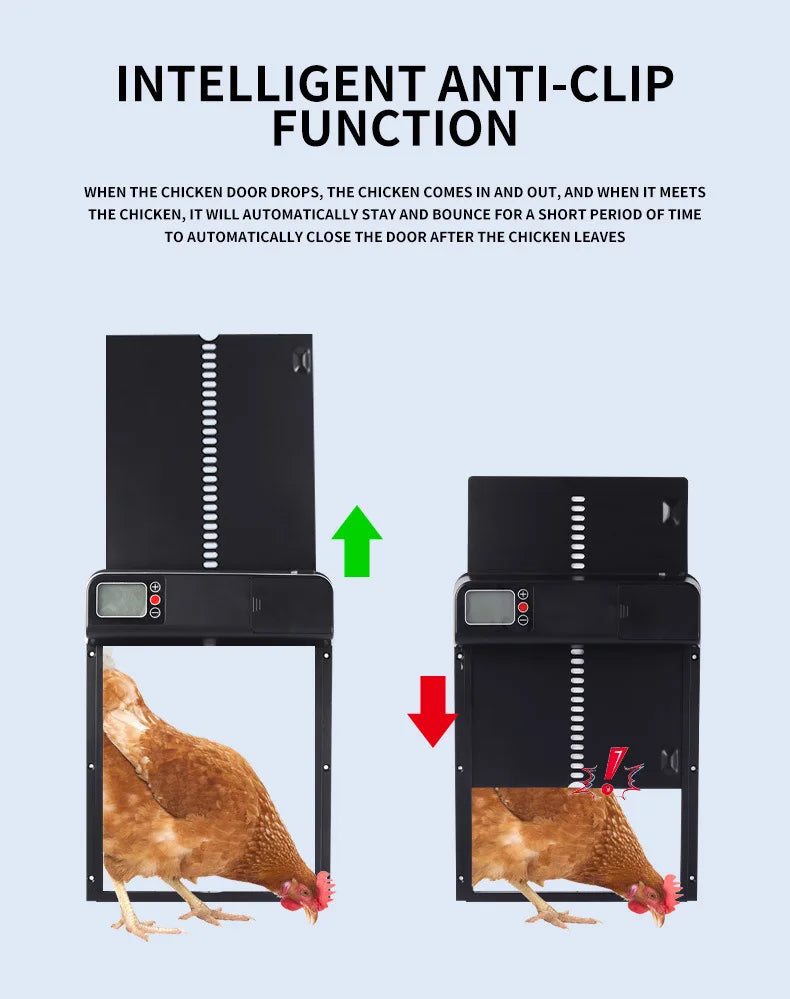 New Generation Door Timer Control Coop Door Multi-modes Light-sensing Automatic Chicken Coop Door Automatic Chicken Coop Door
