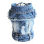 Pet Clothes for Small Medium Dogs Cool Dog Denim Jacket Puppy Sleeveless Dark Washed Jeans Costume Spring Lapel Pet Coat