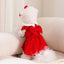 Christmas Costume Dress and Shirt Set for Pet Dog Luxury Dog Clothes Chihuahua Clothing Puppy Skirt Pet Apparel Dog Bow Dress