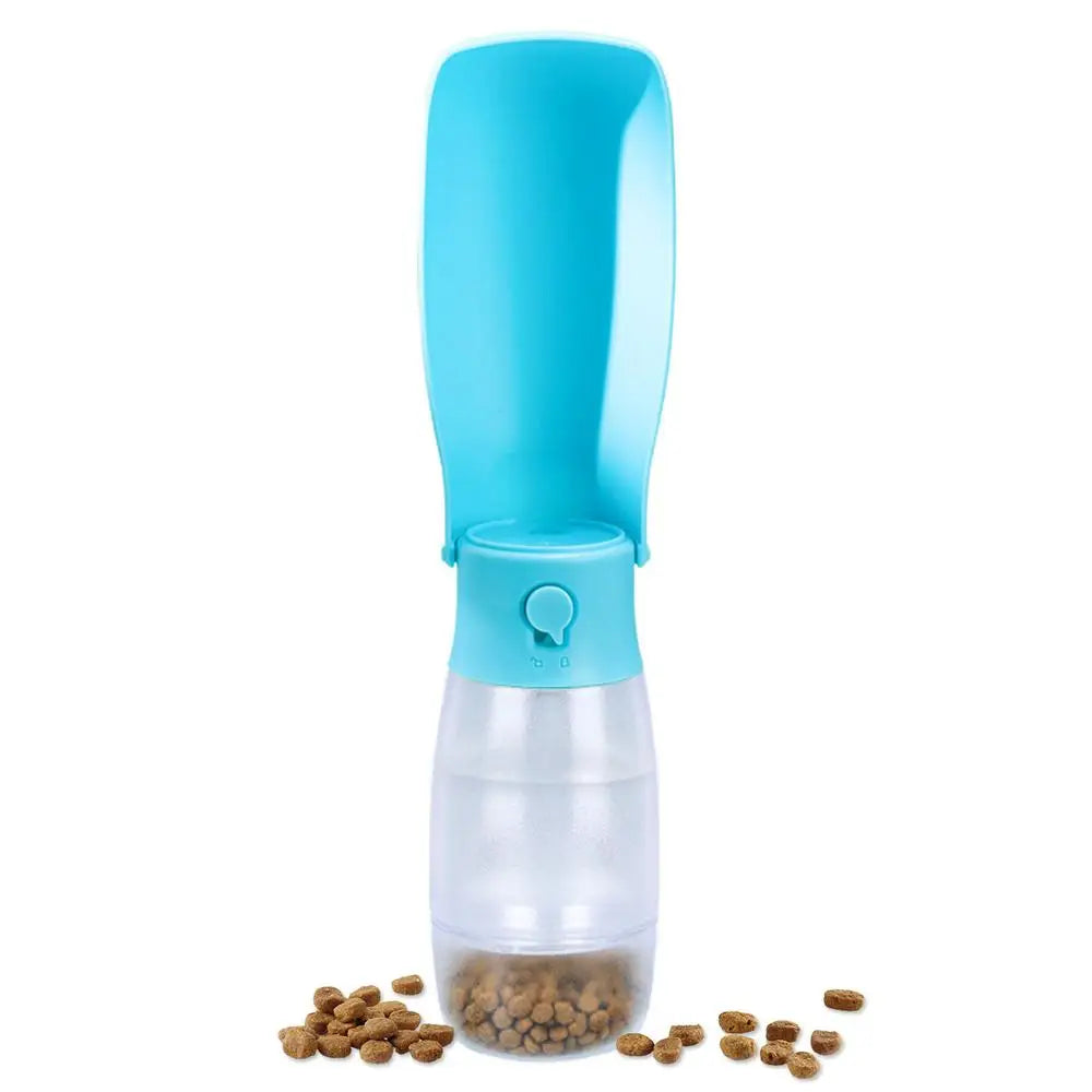 Dog Travel Water Bottle Puppy Water Bowl with Food Container Water Dispenser Foldable Pet Water Bottle Dog Water Bowl Portable
