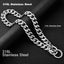 Dog Chain Collar Silvery Golden 15MM Width Cuban Link Chain for Dogs Strong Smooth Stainless Steel Metal Pet Training Slip Chain